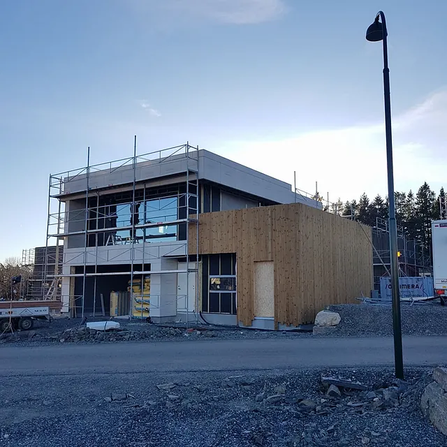 Fasader rundt en ny bygning